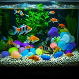 100 pcs Artificial Mixed Color Glow Stones Fluorescent Rocks For Home Decor