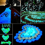 100 pcs Artificial Mixed Color Glow Stones Fluorescent Rocks For Home Decor