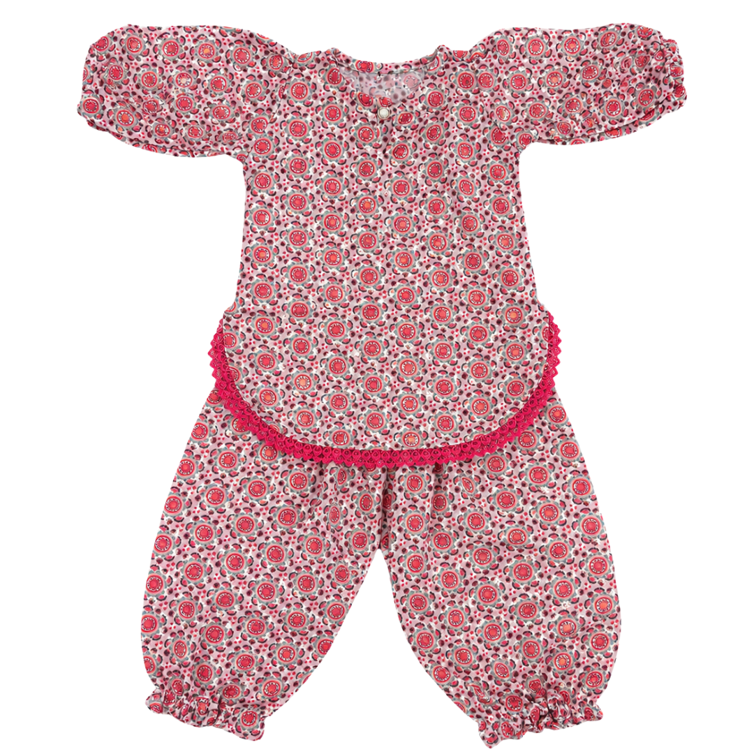 Premium Chikankari Cotton Baby Girls Co-Ord Set | Floral Full Sleeve Top & Harem Pants | Soft & Comfortable Ethnic Wear